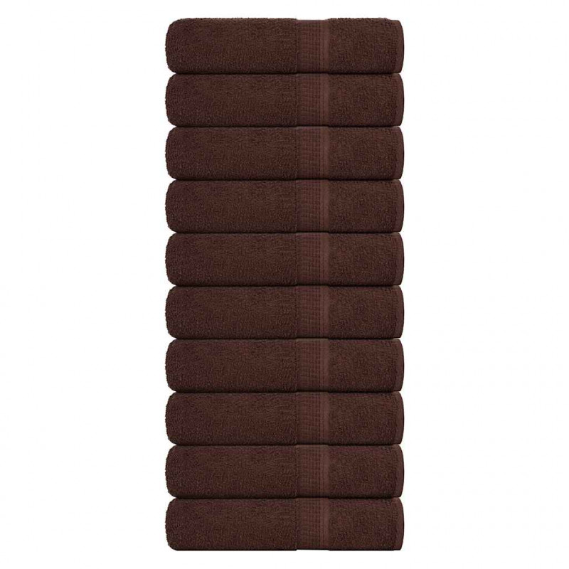 Ręczniki do rąk, FROGN, 10 szt., brązowe, 50x100 cm, 360 g/m²