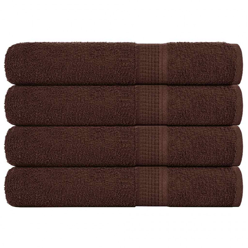 Ręczniki, FROGN, 4 szt., brązowy, 100x200 cm, 360 g/m²