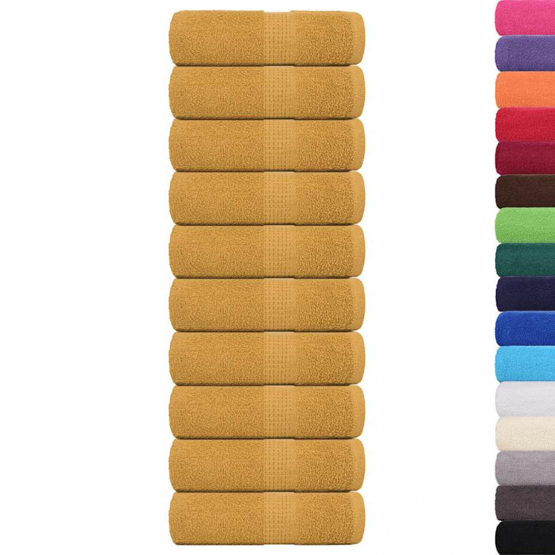 Ręczniki, FROGN, 10 szt., złote, 30x30 cm, 360 g/m²