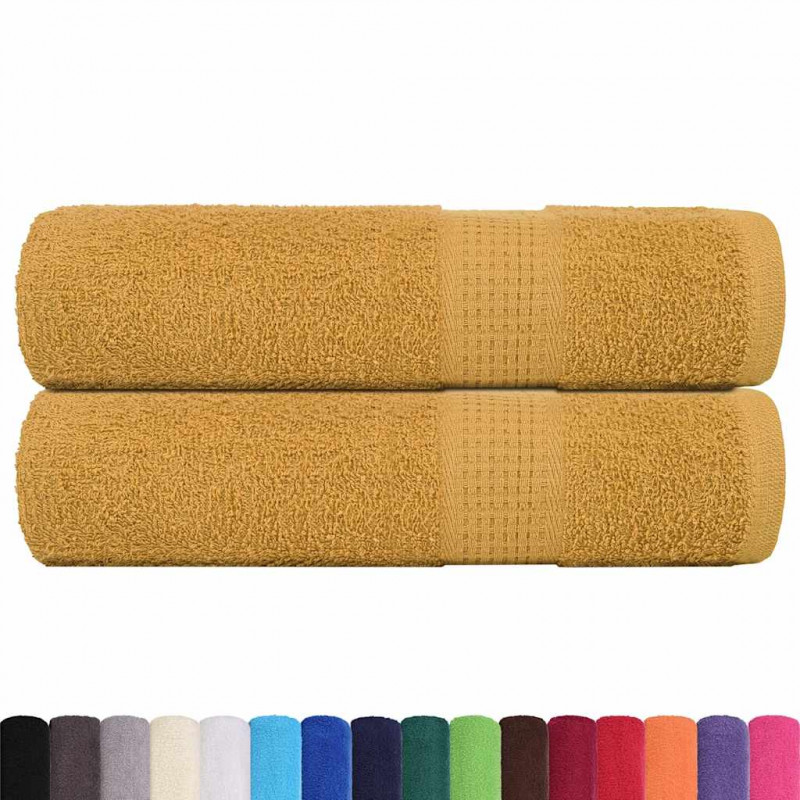 Ręczniki prysznicowe FROGN 2 szt. Złoty 70x140cm 360 g/m²