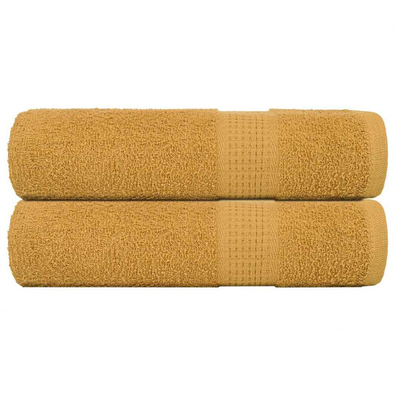 Ręczniki kąpielowe FROGN 2 szt. Złoty 100x150 cm 360 g/m²