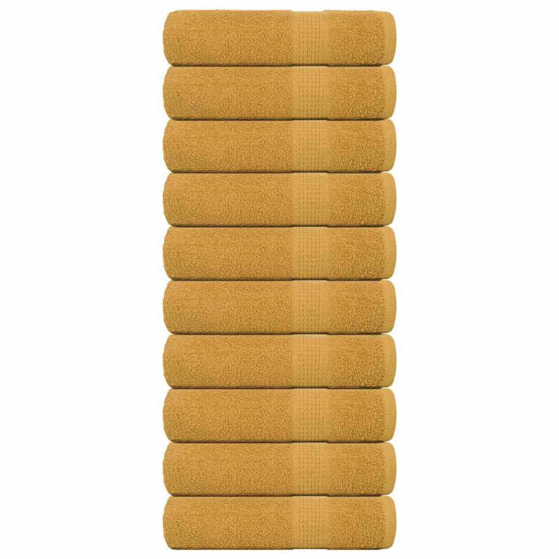 Ręczniki kąpielowe FROGN 10 szt. Złoty 100x150cm 360 g/m²