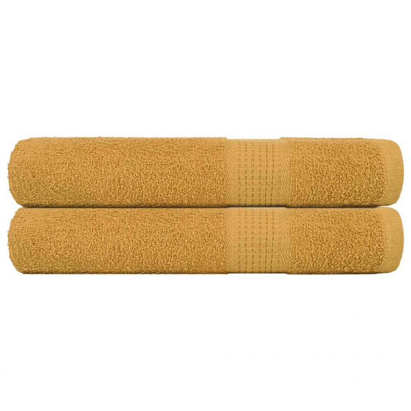 Ręczniki FROGN 2 szt. Złoty 100x200 cm 360 g/m²