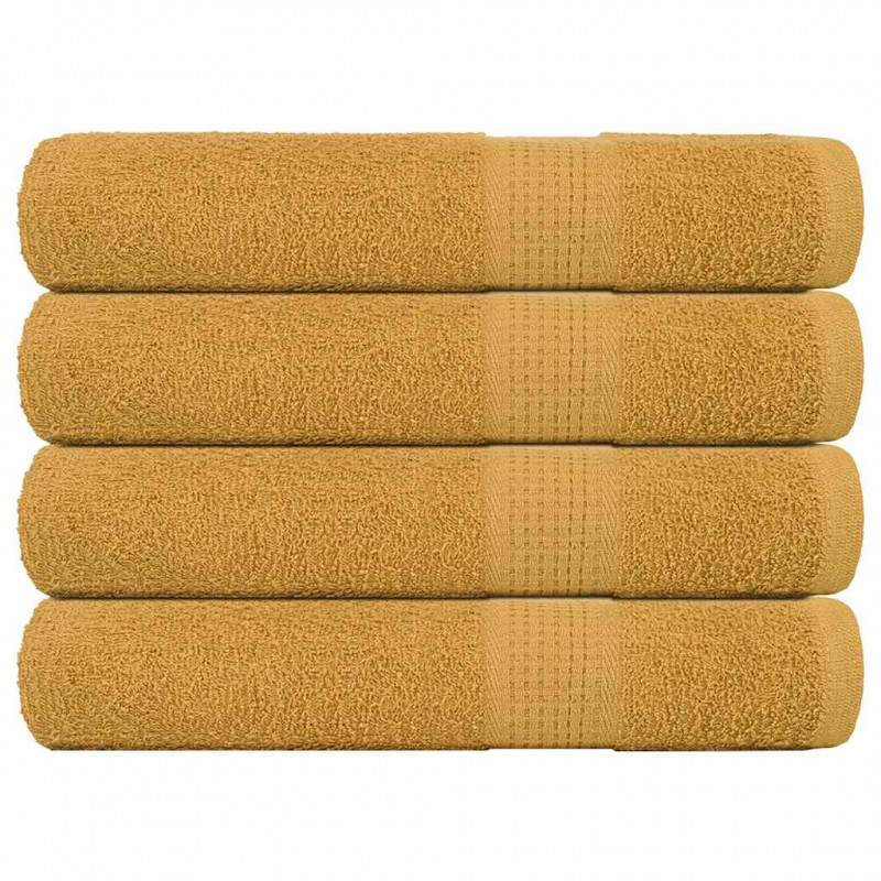 Ręczniki FROGN 4 szt. Złoty 100x200 cm 360 g/m²