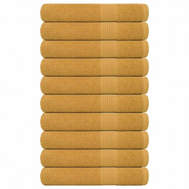 Ręczniki FROGN 10 szt. Złoty 100x200 cm 360 g/m²
