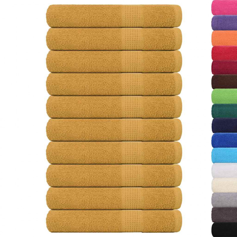 Ręczniki FROGN 10 szt. Złoty 100x200 cm 360 g/m²