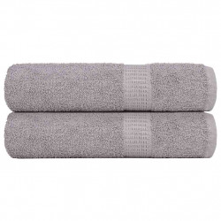 Ręczniki kąpielowe FROGN 2 szt. Szare 100x150 cm 360 g/m²