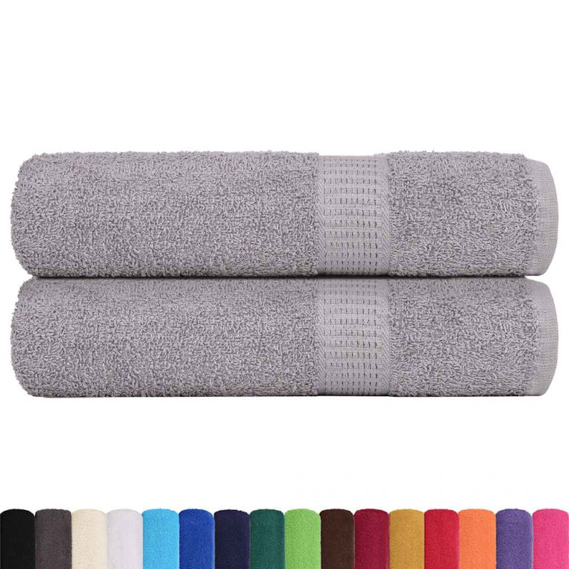 Ręczniki kąpielowe FROGN 2 szt. Szare 100x150 cm 360 g/m²