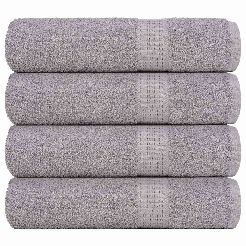 Ręczniki kąpielowe FROGN 4 szt. Szare 100x150 cm 360 g/m²