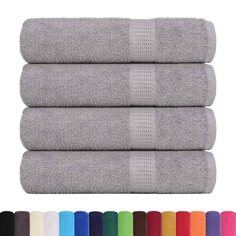 Ręczniki kąpielowe FROGN 4 szt. Szare 100x150 cm 360 g/m²