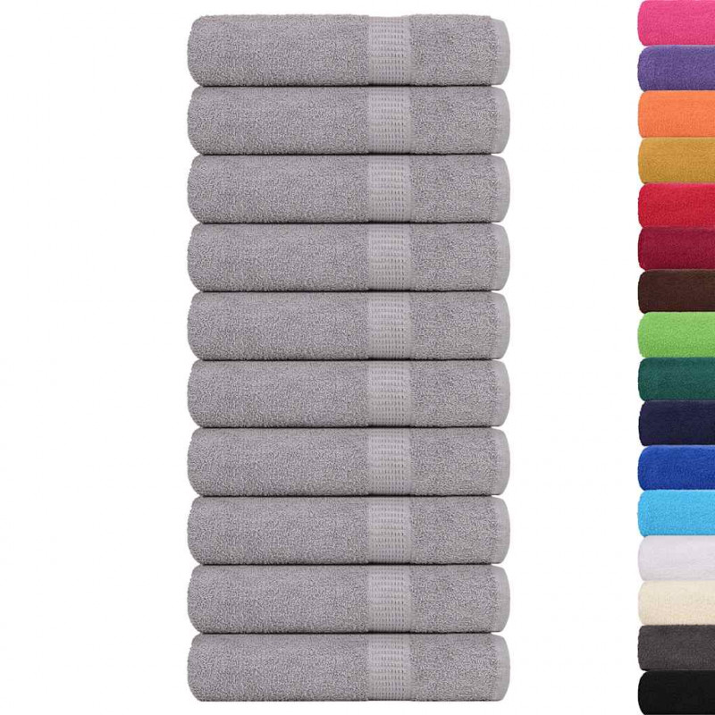 Ręczniki kąpielowe FROGN 10 szt. Szare 100x150cm 360 g/m²