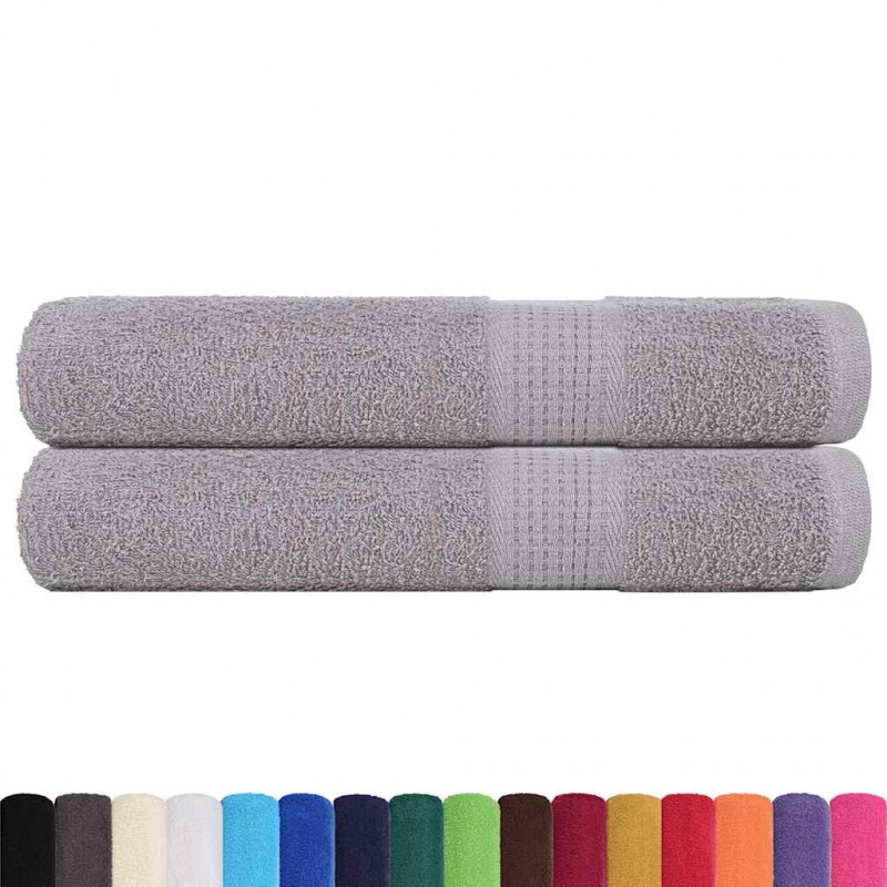 Ręczniki do sauny FROGN 2 szt. Szare 80x200 cm 360 g/m²