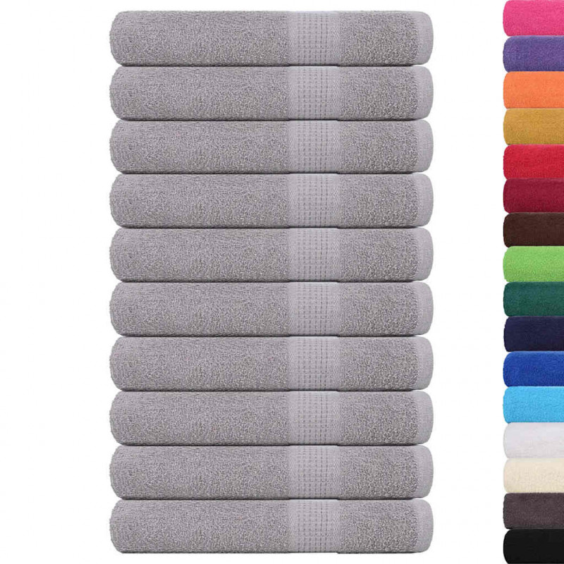 Ręczniki do sauny FROGN 10 szt. Szare 80x200 cm 360 g/m²