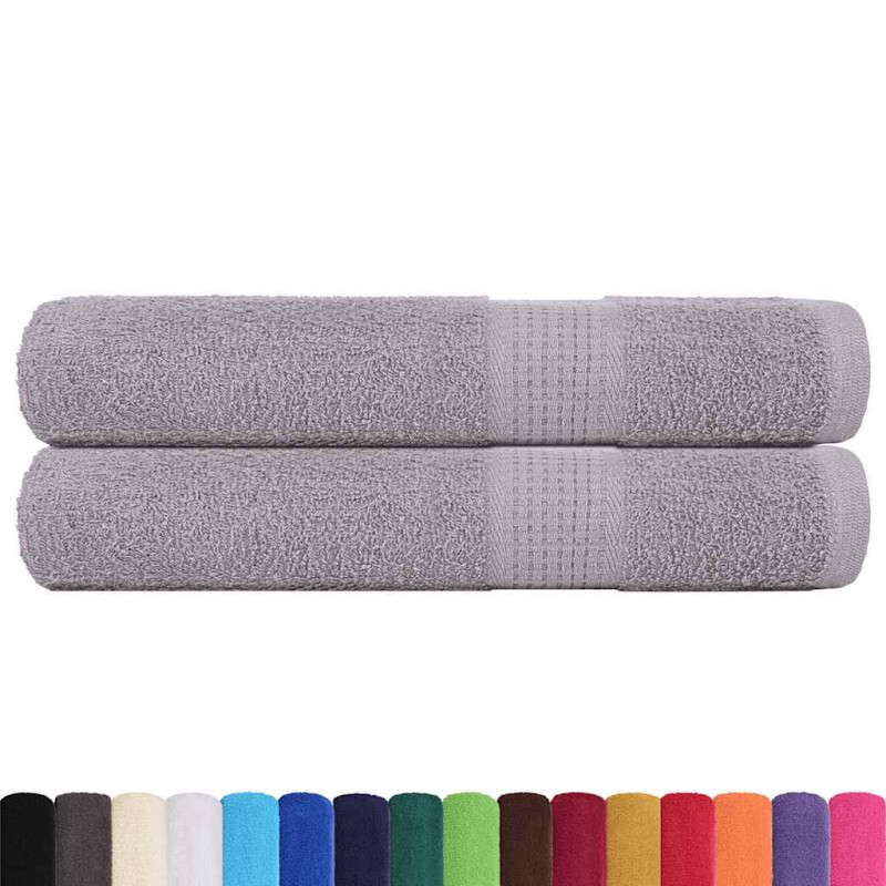 Ręczniki FROGN 2 szt. Szare 100x200 cm 360 g/m²
