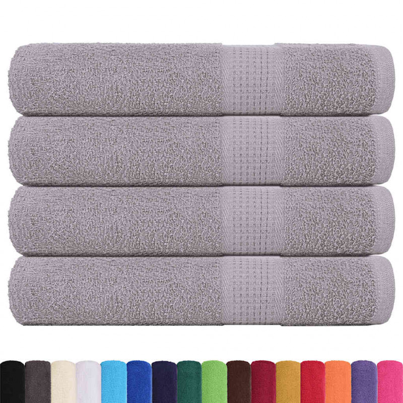 Ręczniki FROGN 4 szt. Szare 100x200 cm 360 g/m²