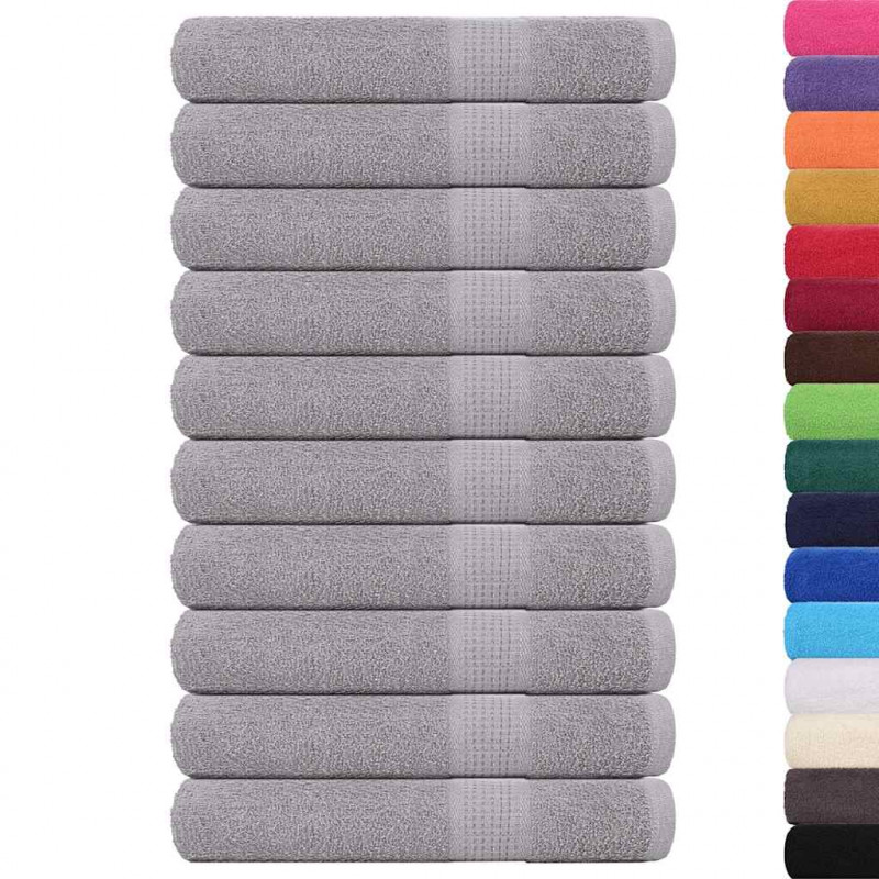 Ręczniki FROGN 10 szt. Szare 100x200 cm 360 g/m²