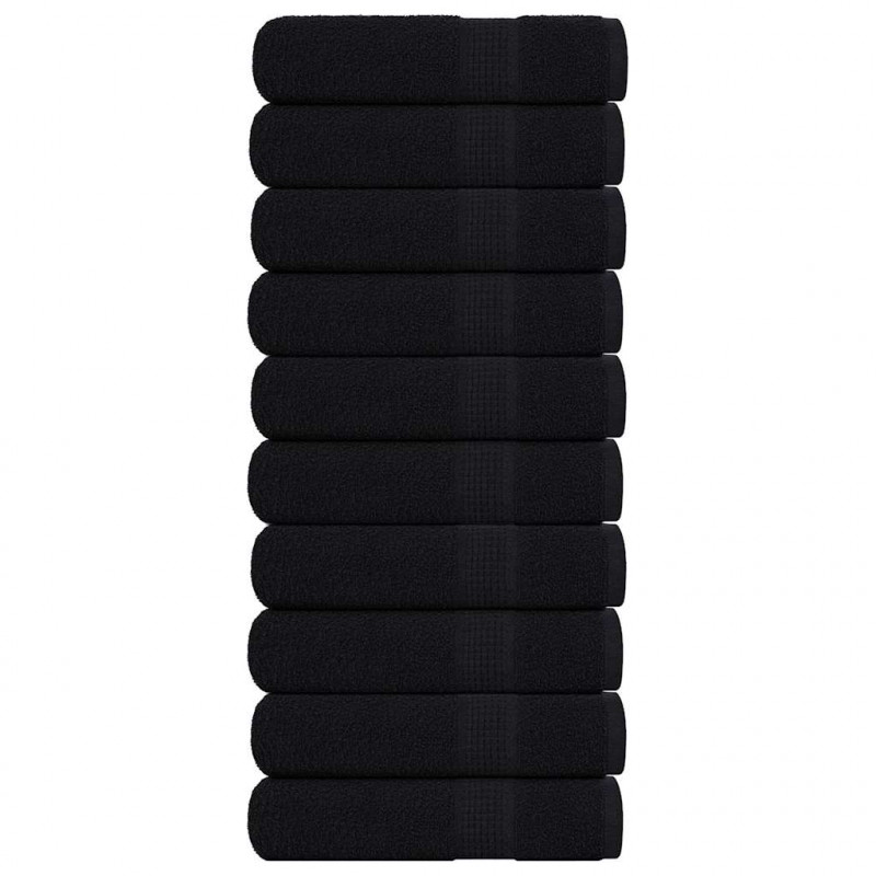 Ręczniki do rąk, FROGN, 10 szt., czarne, 50x100 cm, 360 g/m²