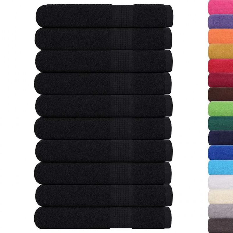 Ręczniki do sauny, FROGN, 10 szt., czarne, 80x200 cm, 360 g/m²