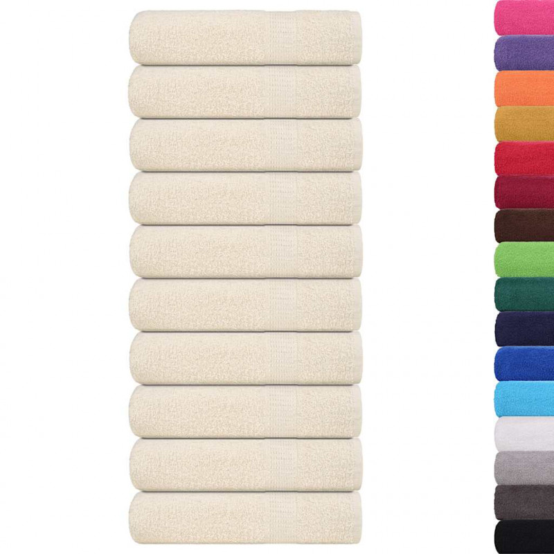 Ręczniki do rąk, FROGN, 10 szt, kremowe, 50x100 cm, 360 g/m²