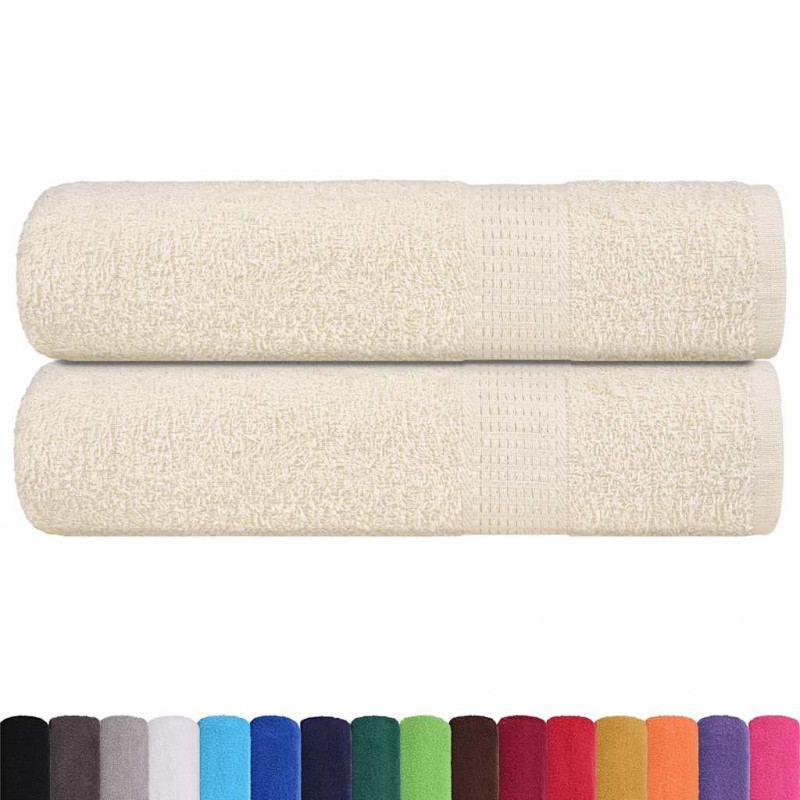 Ręczniki kąpielowe, FROGN, 2 szt, kremowe, 100x150 cm, 360 g/m²
