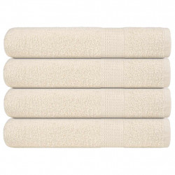 Ręczniki, FROGN, 4 szt, kremowe, 100x200 cm, 360 g/m²