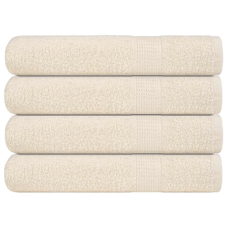 Ręczniki, FROGN, 4 szt, kremowe, 100x200 cm, 360 g/m²