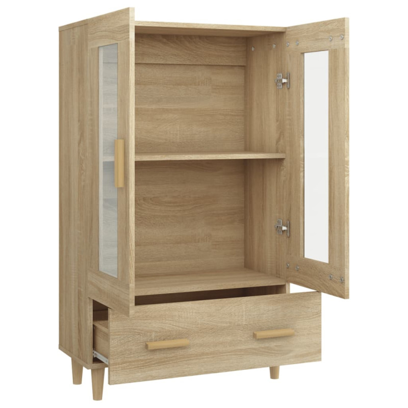Wysoka szafka, dąb sonoma 70x31x115 cm, materiał drewnopochodny