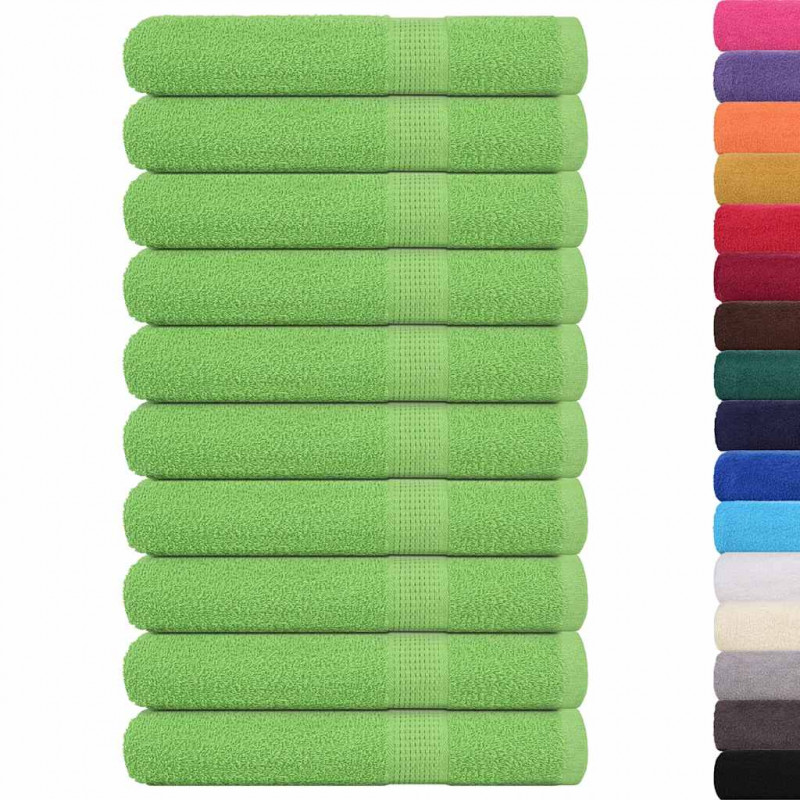 Ręczniki do sauny, FROGN, 10 szt, zielone, 80x200 cm, 360 g/m²