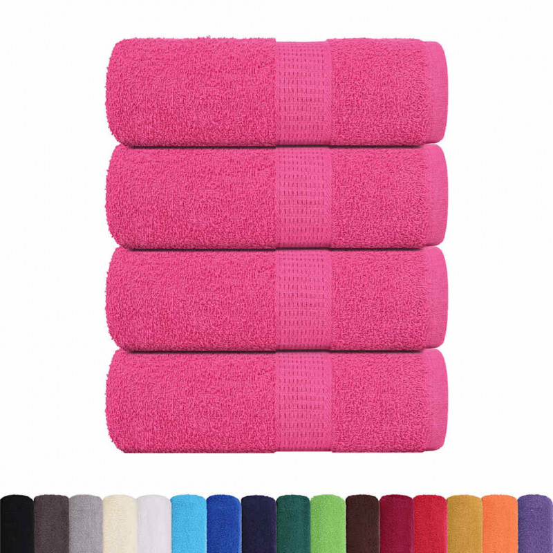 Ręczniki dla gości, FROGN, 4 szt, różowe, 30x50 cm, 360 g/m²
