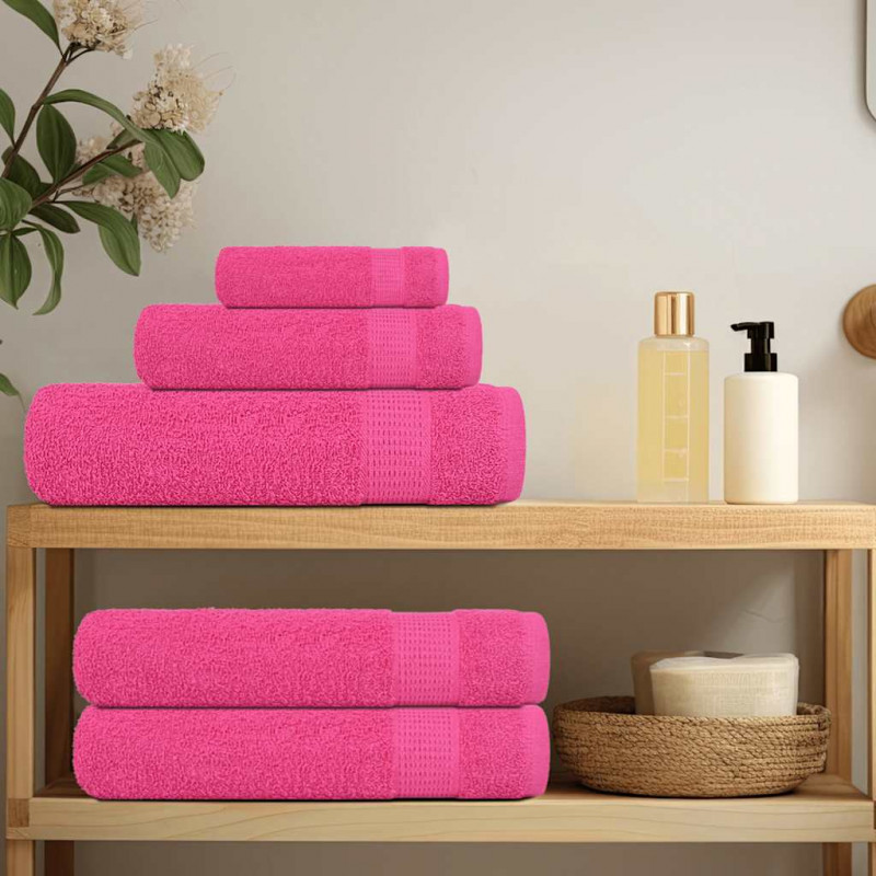 Ręczniki do rąk, FROGN, 4 szt, różowe, 50x100 cm, 360 g/m²