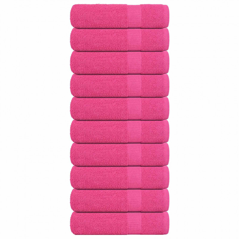 Ręczniki do rąk, FROGN, 10 szt, różowe, 50x100 cm, 360 g/m²