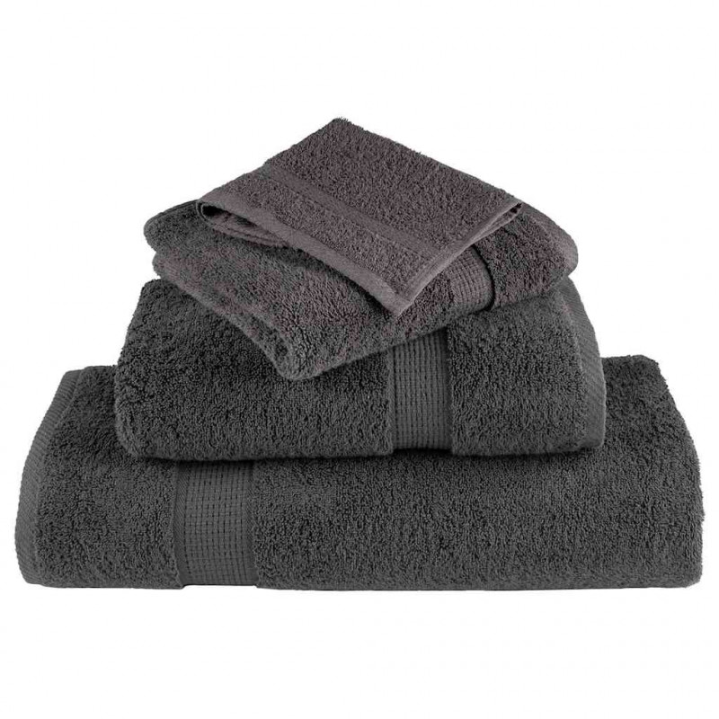 Ręcznik Gościnny SOLUND 4 pcs Antracyt 15 x 21 cm 550 gsm