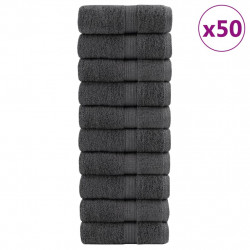 Ręczniki premium, SOLUND, 50 szt., antracytowe, 15x21 cm, 600 g/m²