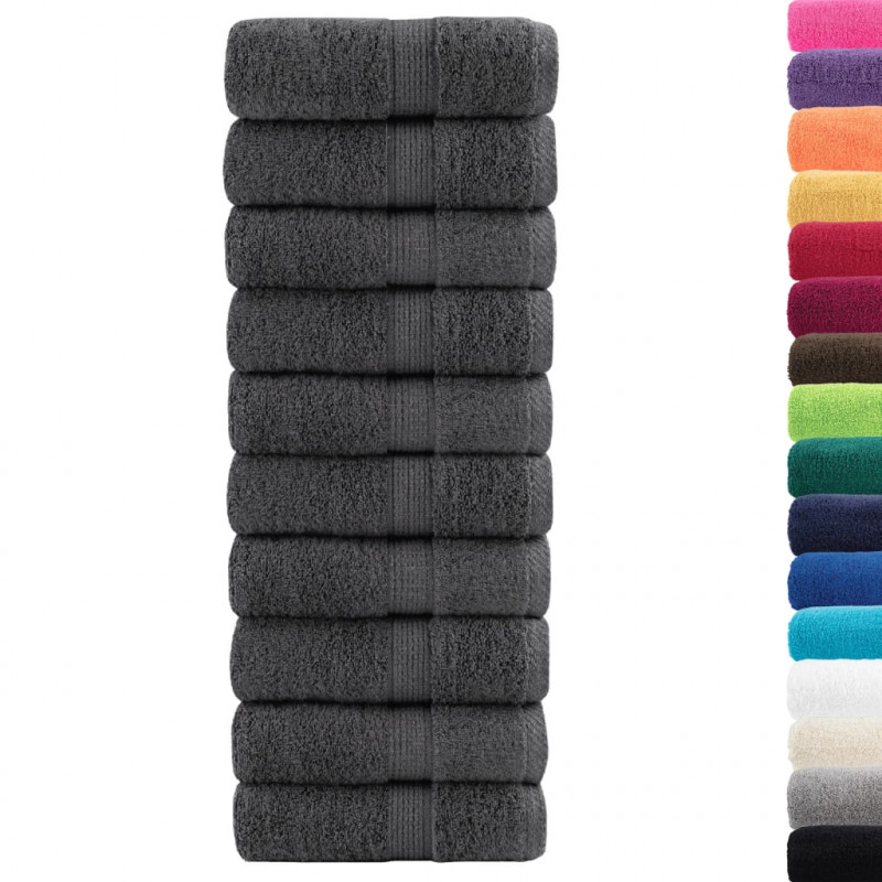 Ręczniki premium, SOLUND, 50 szt., antracytowe, 15x21 cm, 600 g/m²