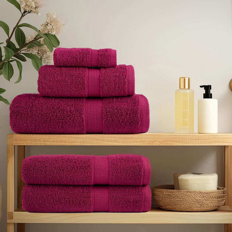Ręcznik Gościnny SOLUND 2 pcs Bordowy 15 x 21 cm 550 gsm