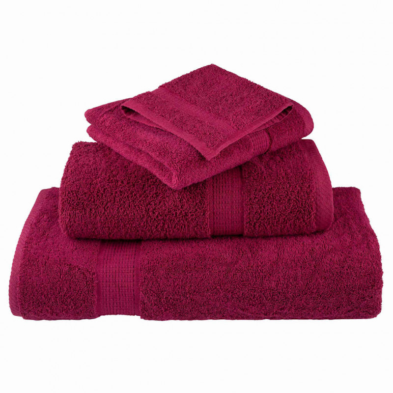 Ręcznik Gościnny SOLUND 2 pcs Bordowy 15 x 21 cm 550 gsm