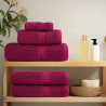 Ręcznik Gościnny SOLUND 4 pcs Bordowy 15 x 21 cm 550 gsm