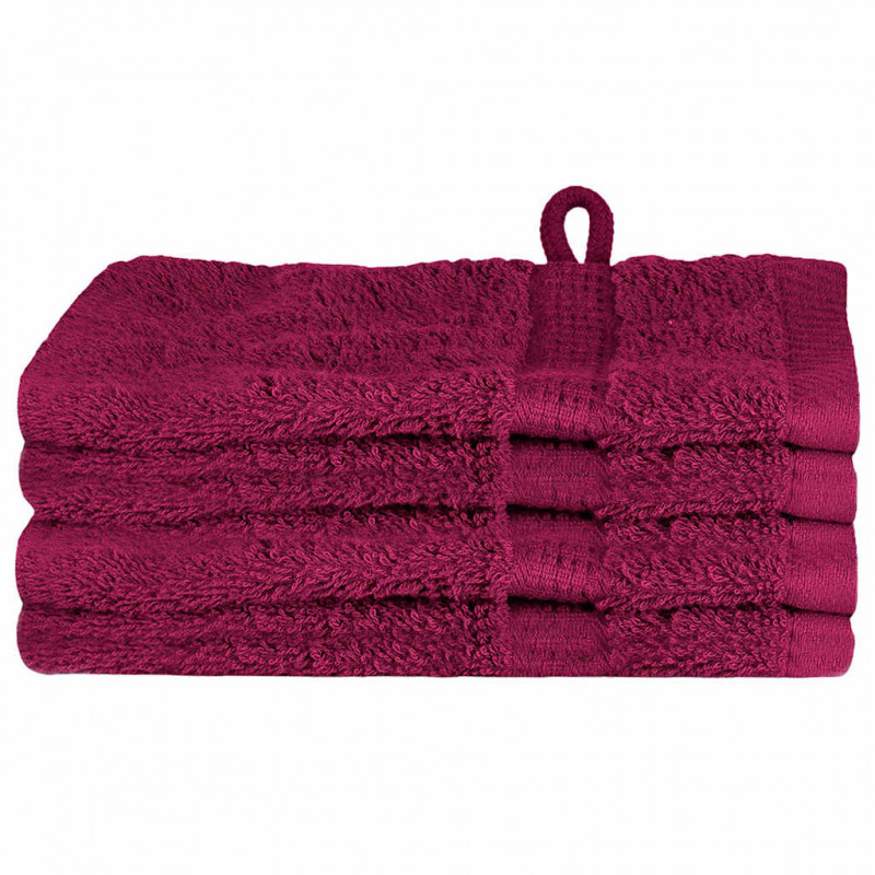 Ręcznik Gościnny SOLUND 4 pcs Bordowy 15 x 21 cm 550 gsm