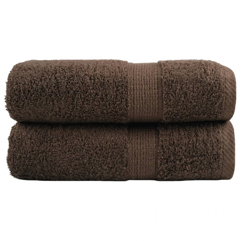 Ręczniki toaletowe Premium, SOLUND 2 szt. Brązowe 30x30cm 600 g/m²