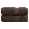 Ręczniki toaletowe Premium, SOLUND 2 szt. Brązowe 30x30cm 600 g/m²