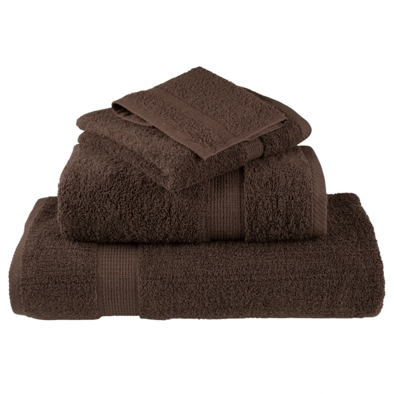 Ręczniki toaletowe Premium, SOLUND 2 szt. Brązowe 30x30cm 600 g/m²
