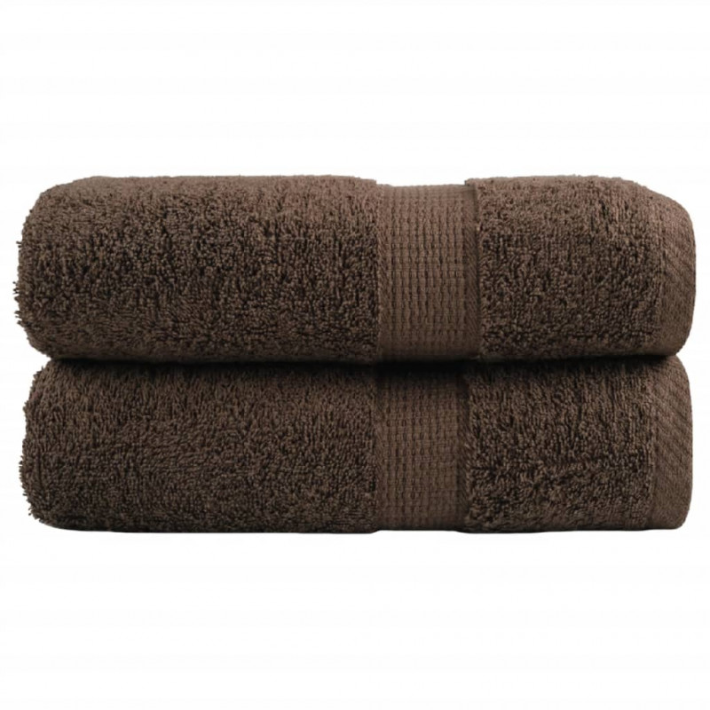 Ręczniczki premium, SOLUND, 2 szt., brązowe, 30x50 cm, 600 g/m²