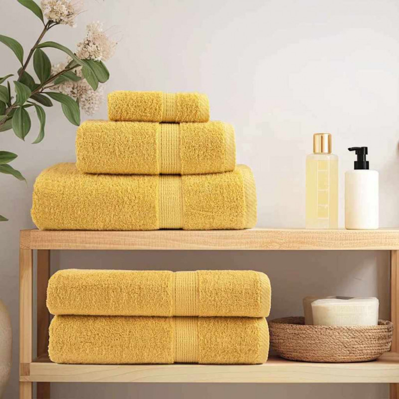 Ręcznik Gościnny SOLUND 4 pcs złoty 15 x 21 cm 550 gsm