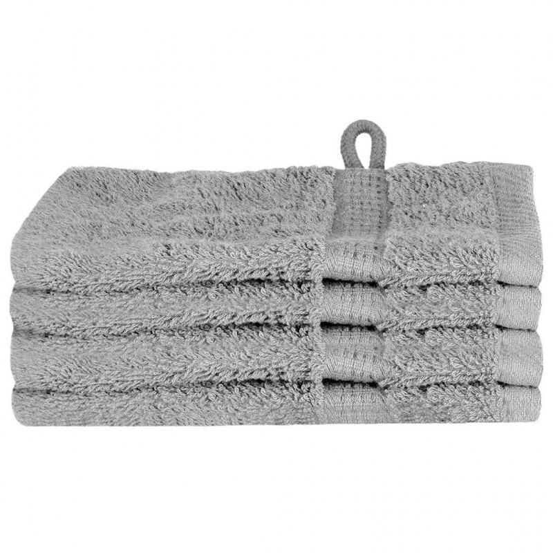 Ręcznik Gościnny SOLUND 4 pcs Szary 15 x 21 cm 550 gsm