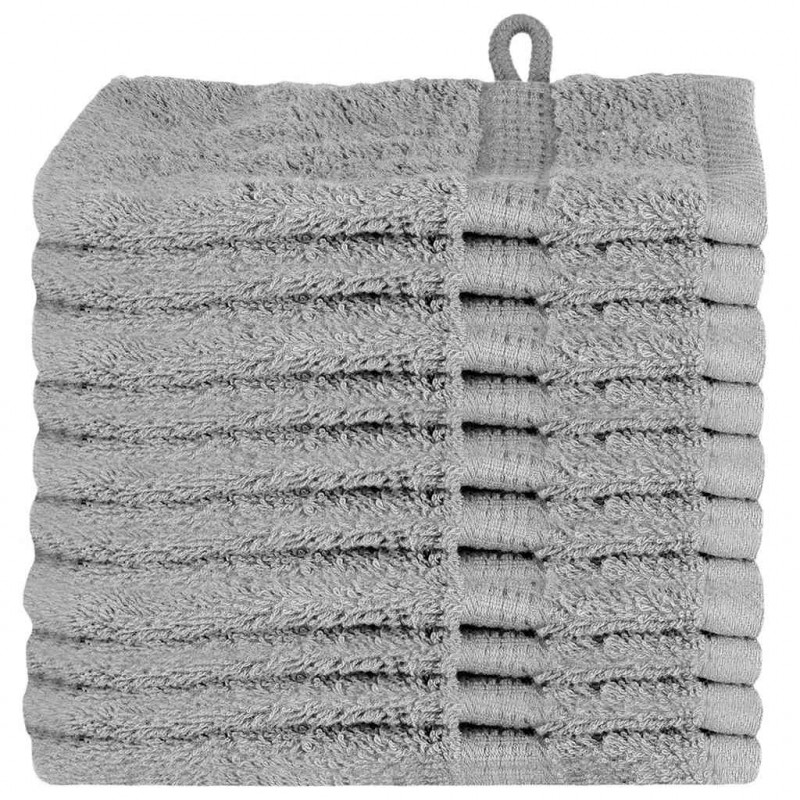 Ręcznik Gościnny SOLUND 10 pcs Szary 15 x 21 cm 550 gsm
