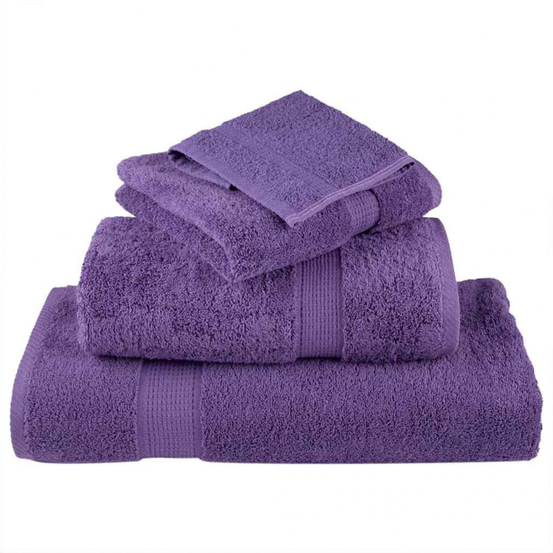 Ręcznik Gościnny SOLUND 10 pcs Fioletowy 15 x 21 cm 550 gsm