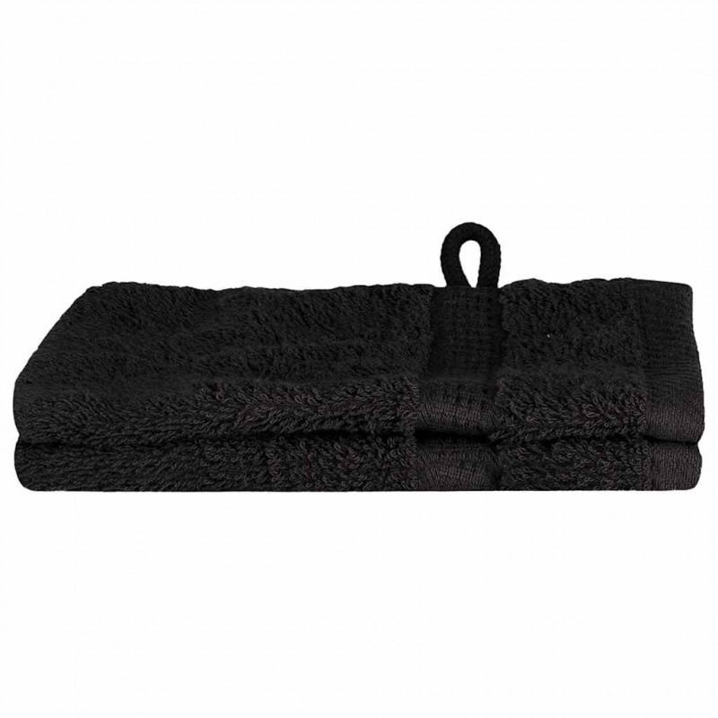 Ręcznik Gościnny SOLUND 2 pcs Czarny 15 x 21 cm 550 gsm