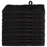 Ręcznik Gościnny SOLUND 10 pcs Czarny 15 x 21 cm 550 gsm