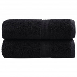 Ręczniczki premium SOLUND, 2 szt., czarne, 30x50 cm, 600 g/cm²
