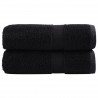 Ręczniczki premium SOLUND, 2 szt., czarne, 30x50 cm, 600 g/cm²